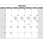 Calendar June 2025