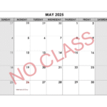 Calendar May 2025